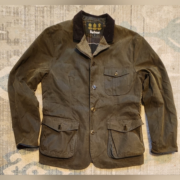 Mens Barbour Dalkeith Wax Jacket. Brown/Greenish. Size L. Great Condition